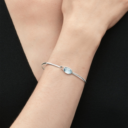 Torun Armring Silver Blå Topas