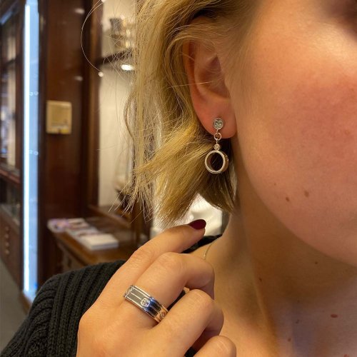 Icon Örhängen Vitguld Gucci