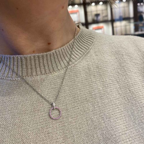 Diamanthänge Cirkel Rosa Safirer Gussander