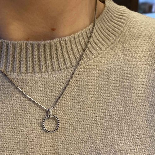 Diamanthänge Cirkel Svarta Safirer Gussander