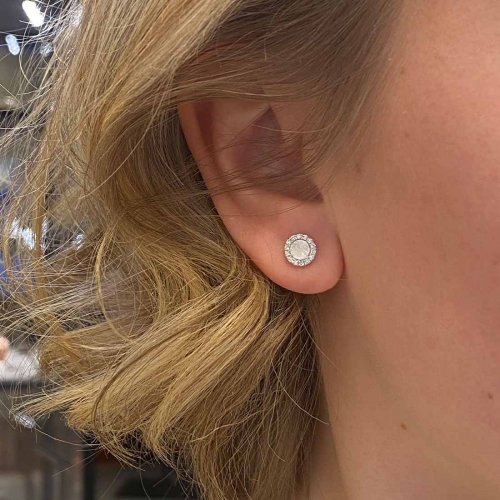 Örhängen Diamantkrans Vitguld 0,14ct Gussander