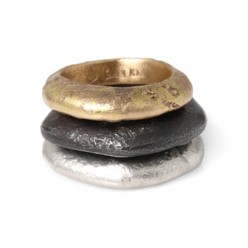 Recycled Heavy Ring Guld Jenny Kåberg Metalldesign