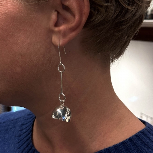 Recycled Raised Krokörhängen Silver Jenny Kåberg Metalldesign