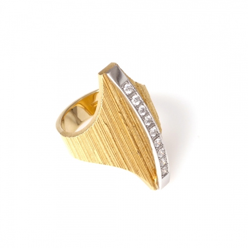 Diamond Arc Ring Guld 0,27ct stl.55 Lapponia