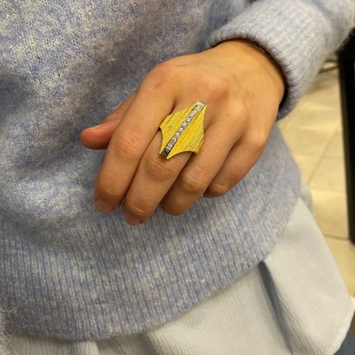 Diamond Arc Ring Guld 0,27ct stl.55 Lapponia