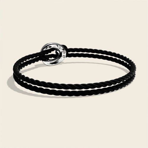 Changes Petite Silk Bacelet Black Diamonds Links Jewels