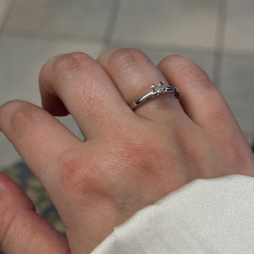 Love Circle Diamantring 0,10ct Vitguld