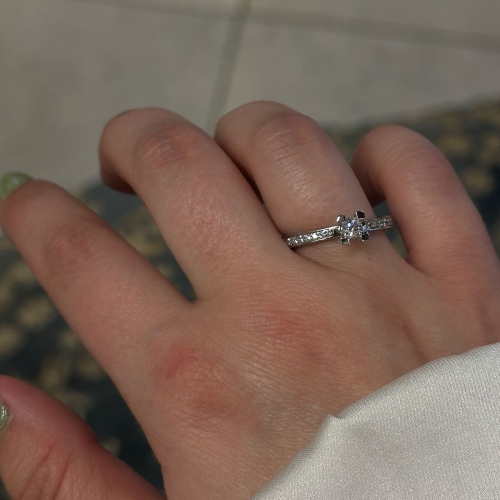 Love Circle Diamantring 0,40ct Vitguld NOËN