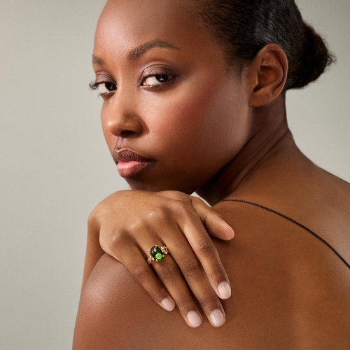 BoHo Ring Grön Turmalin