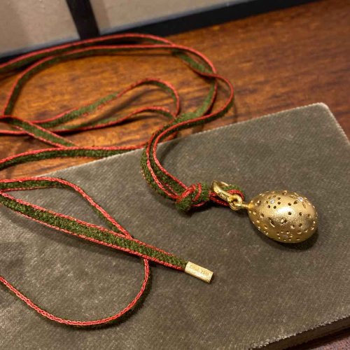 Sidensnodd Grön/ Vinröd Guld Ole Lynggaard Copenhagen