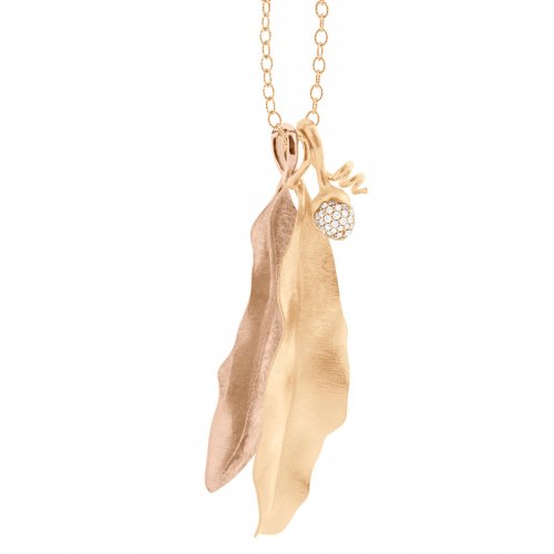 Leavs Hänge Stort Guld 7 cm Ole Lynggaard Copenhagen