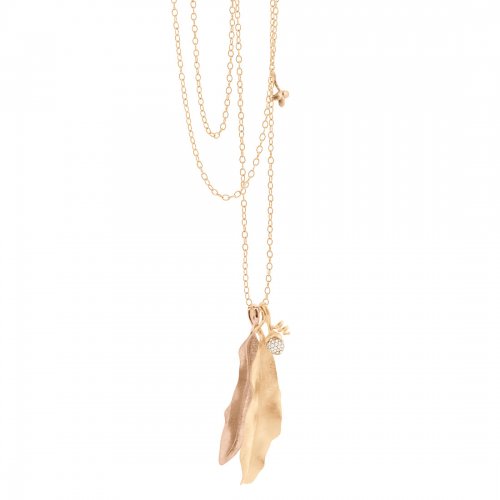 Leavs Hänge Stort Guld 7 cm Ole Lynggaard Copenhagen