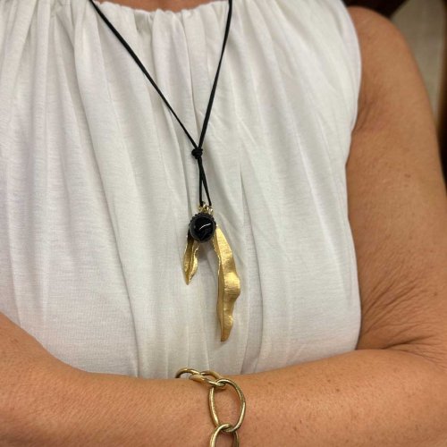 Leavs Hänge Stort Guld 7 cm Ole Lynggaard Copenhagen