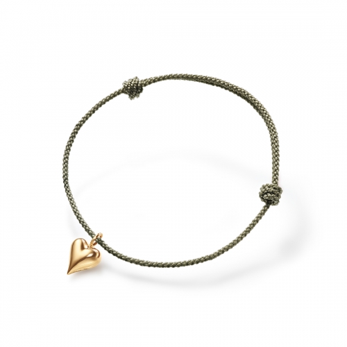 Connected Heart String Bracelet Guld