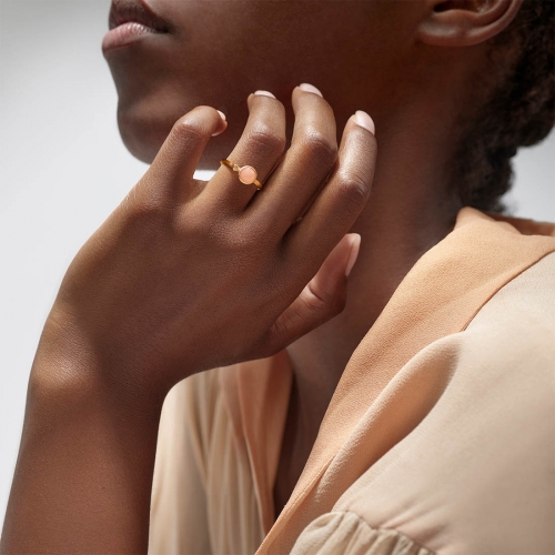 Lotus Ring 0 Blush Månsten Ole Lynggaard Copenhagen