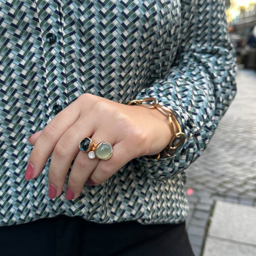 Lotus Ring 3 London Blå Topas Ole Lynggaard Copenhagen