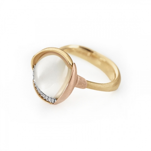 Lotus Ring 3 Vit Månsten Ole Lynggaard Copenhagen