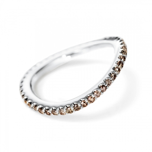 Love Bands Vitguld Ring Chokladbruna Diamanter Ole Lynggaard Copenhagen