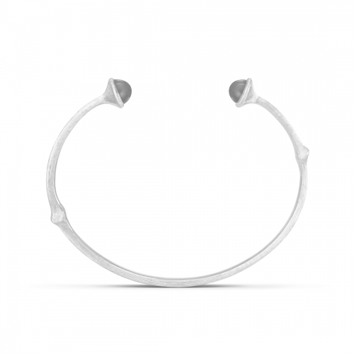 Nature Armring Grå Månsten Vitguld Ole Lynggaard