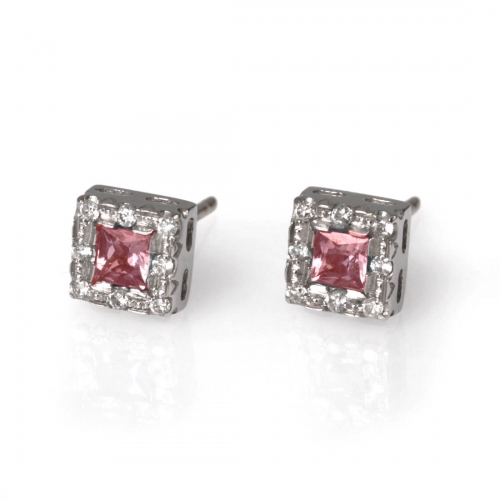 Briljantörhängen Vitguld Rodolit Zoccai